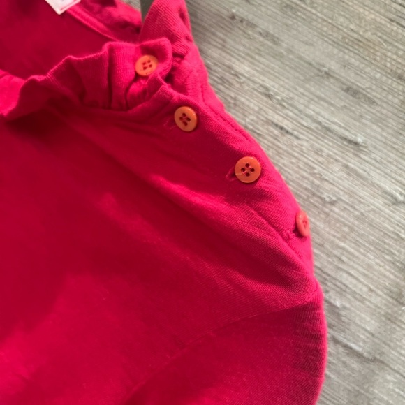 NWT new Anthropologie stateside ruffle collar button long sleeve top medium pink - Picture 9 of 11